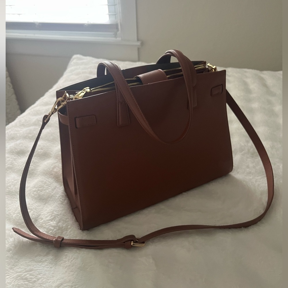 Quince Chestnut Leather Satchel